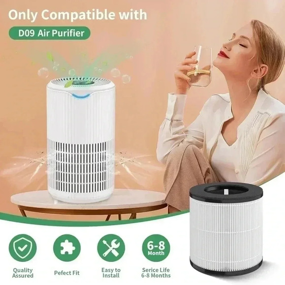 D09 Replacement‎ Filter Compatible with Tailulu Air Purifier H13 Grade True HEPA - Picture 2 of 11